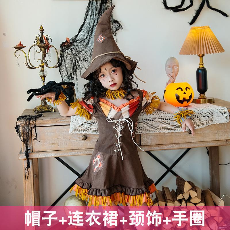 Хэллоуин Детский Костюм Пугало Пасторальный Фермерский Костюм для Переодевания Девочки Карнавальный Костюм для Выступлений 150cm
Хэллоуин Детский Костюм Пугало Пасторальный Фермерский Костюм для Переодевания Девочки Карнавальный Костюм для Выступлений 150cm