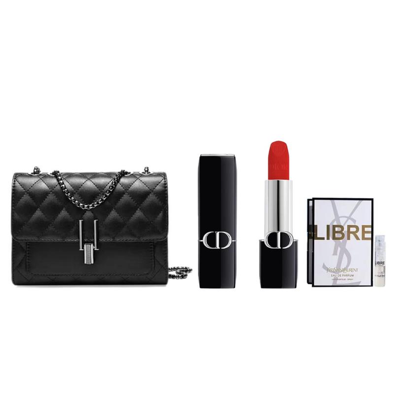 DIOR Perfume #999 3.5g velvet formal wear + Eau de Liberty fragrance trial pack 1.2ml + small fragrance style black check bag чёрный
DIOR Perfume #999 3.5g velvet formal wear + Eau de Liberty fragrance trial pack 1.2ml + small fragrance style black check bag чёрный