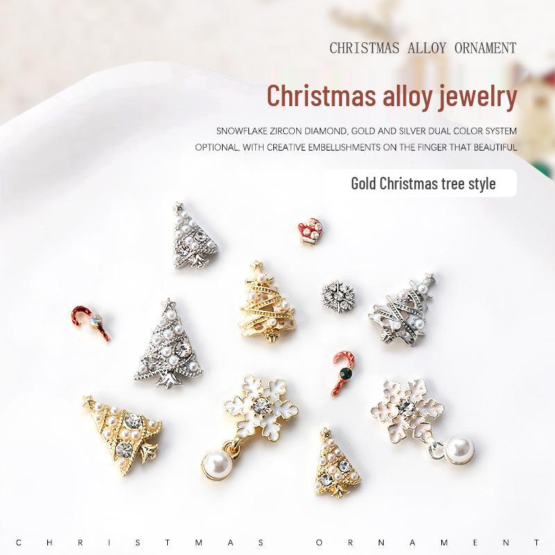 Festive Nail Charms: Snowflake, Pearl, Tree & Glove Designs - 2 Metal Alloy Decorations
Festive Nail Charms: Snowflake, Pearl, Tree & Glove Designs - 2 Metal Alloy Decorations