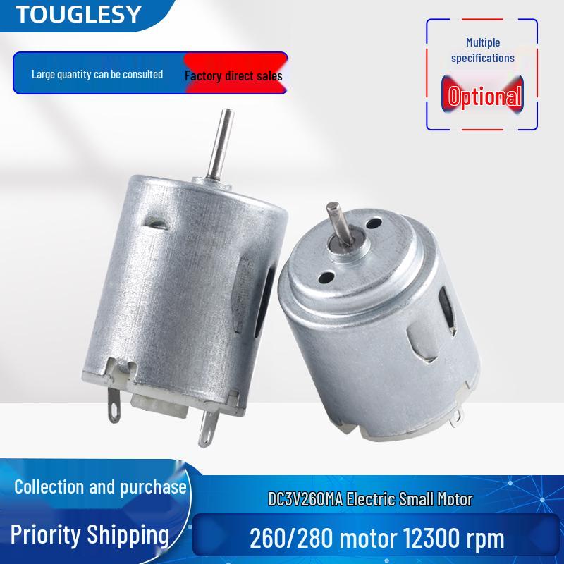 High-Speed 260/280 Electric Motor for DIY Propeller Fan 260 Motor DC3V 260mA 12300 RPM
High-Speed 260/280 Electric Motor for DIY Propeller Fan 260 Motor DC3V 260mA 12300 RPM