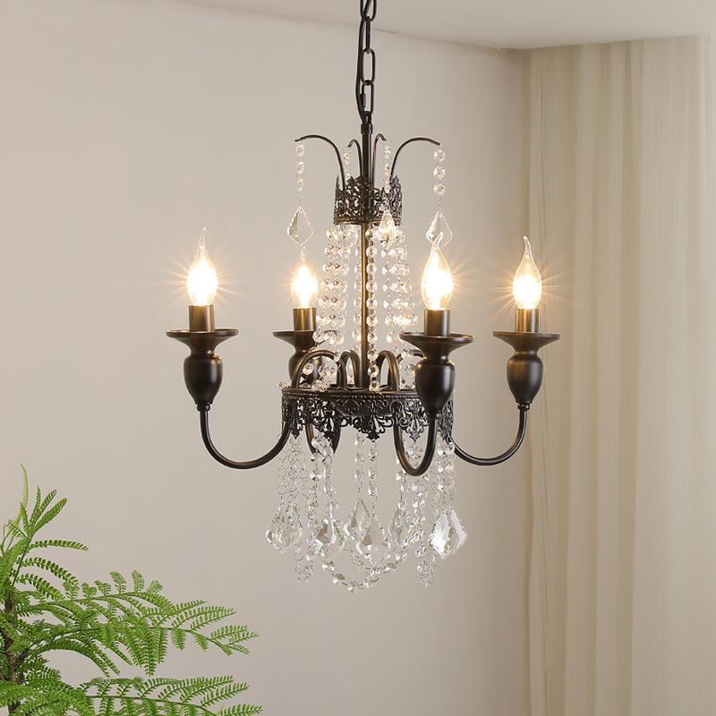 Retro Pendant Light, Black High-end Crystal Living Room Light, Dining Bar Counter, Bedroom, Study Light 4 headlights
Retro Pendant Light, Black High-end Crystal Living Room Light, Dining Bar Counter, Bedroom, Study Light 4 headlights
