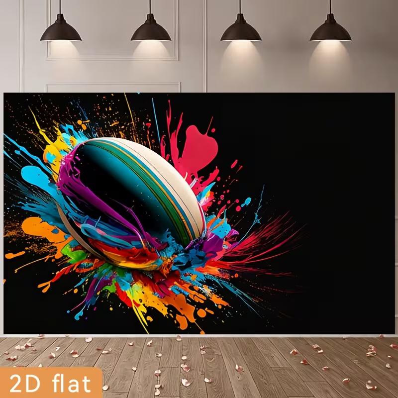 2D Flat Printing Rugby Backdrop, Paint Splash Sport Event Banner 47.2x31.5inch/120*80cm
2D Flat Printing Rugby Backdrop, Paint Splash Sport Event Banner 47.2x31.5inch/120*80cm