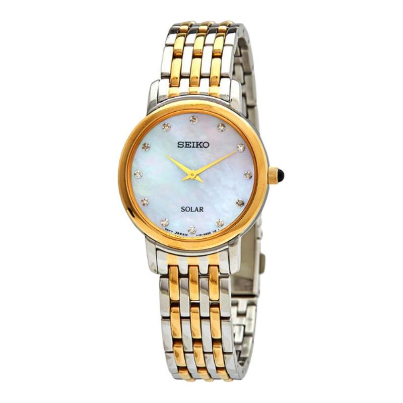 SEIKO 30 meters waterproof, solar Quartz, Steel Strap, , 29.5mm women s watch, mother-of-pearl dial SUP398 бежевий
SEIKO 30 meters waterproof, solar Quartz, Steel Strap, , 29.5mm women s watch, mother-of-pearl dial SUP398 бежевий