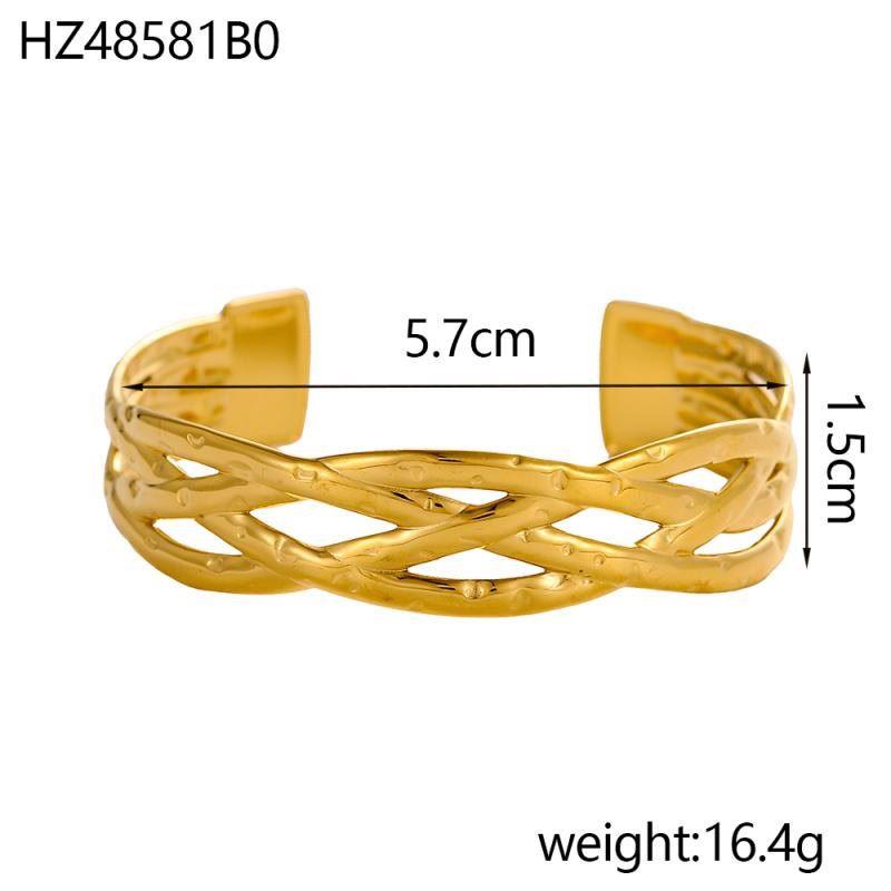 CARLIDANA New Luxury Gold Plated Stainless Steel Geometric Wide Irregular Chunky Cuff Bangles Women Flower Open Bracelet
CARLIDANA New Luxury Gold Plated Stainless Steel Geometric Wide Irregular Chunky Cuff Bangles Women Flower Open Bracelet