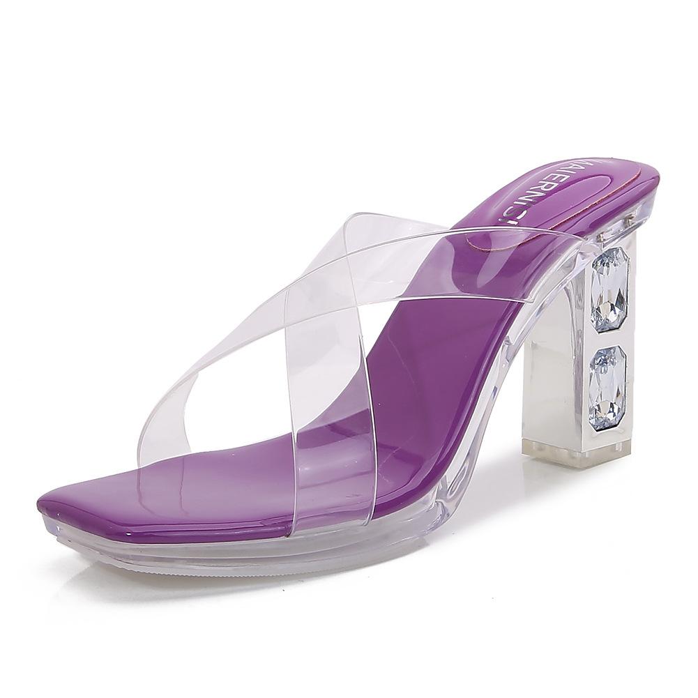 Прозрачный кристалл и крутые шлепанцы женская летняя обувь новый темперамент квадратный носок стразы толстый каблук высокий каблук сандалии 43 фиолетовый
Прозрачный кристалл и крутые шлепанцы женская летняя обувь новый темперамент квадратный носок стразы толстый каблук высокий каблук сандалии 43 фиолетовый