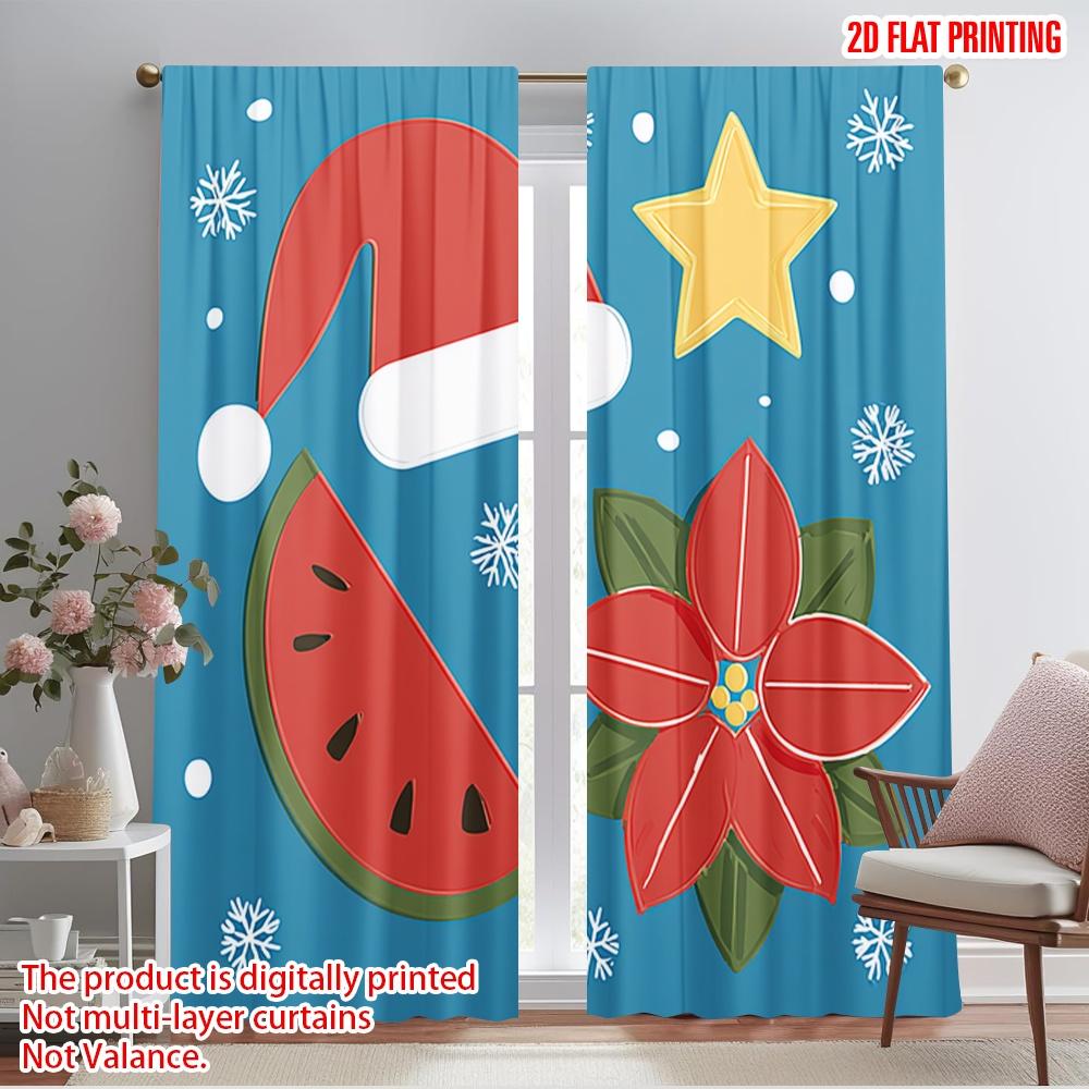 2pcs,2D plane printing Pattern Curtains Santa on Beach Chair with Fashion Glasses & Watermelon Durable 100% Polyester Fabric 52.50×116.00 CM 2pcs
2pcs,2D plane printing Pattern Curtains Santa on Beach Chair with Fashion Glasses & Watermelon Durable 100% Polyester Fabric 52.50×116.00 CM 2pcs