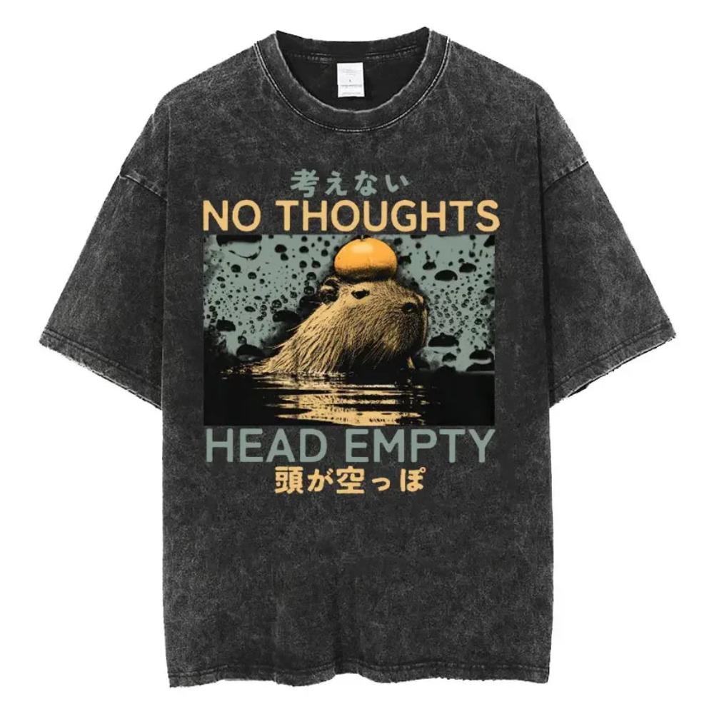 Vintage Washed Loose Fit Tee Amare Box No Thoughts Head Empty Japanese Capybara Graphic Funny Unisex Women Casual Short Sleeve S
Vintage Washed Loose Fit Tee Amare Box No Thoughts Head Empty Japanese Capybara Graphic Funny Unisex Women Casual Short Sleeve S