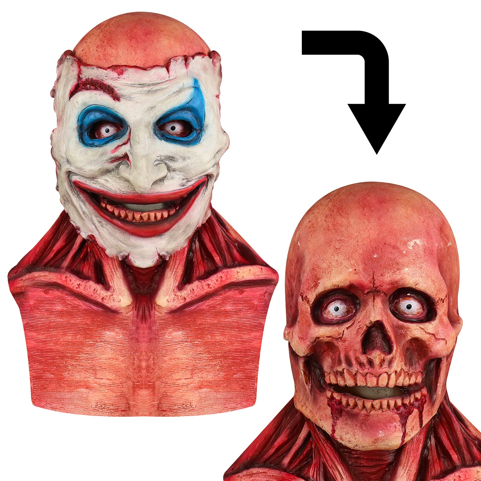 Bulex Which Is Me Scary Halloween Mask Tear-Off Type Skeleton Joker or Ghost Rider Double Latex Mask Creepy Cosplay Props
Bulex Which Is Me Scary Halloween Mask Tear-Off Type Skeleton Joker or Ghost Rider Double Latex Mask Creepy Cosplay Props