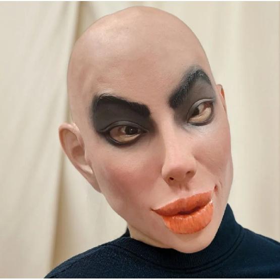 Latex mask Halloween headgear, beauty headgear, creative mask, latex bald beauty headgear, can be attached x35002
Latex mask Halloween headgear, beauty headgear, creative mask, latex bald beauty headgear, can be attached x35002