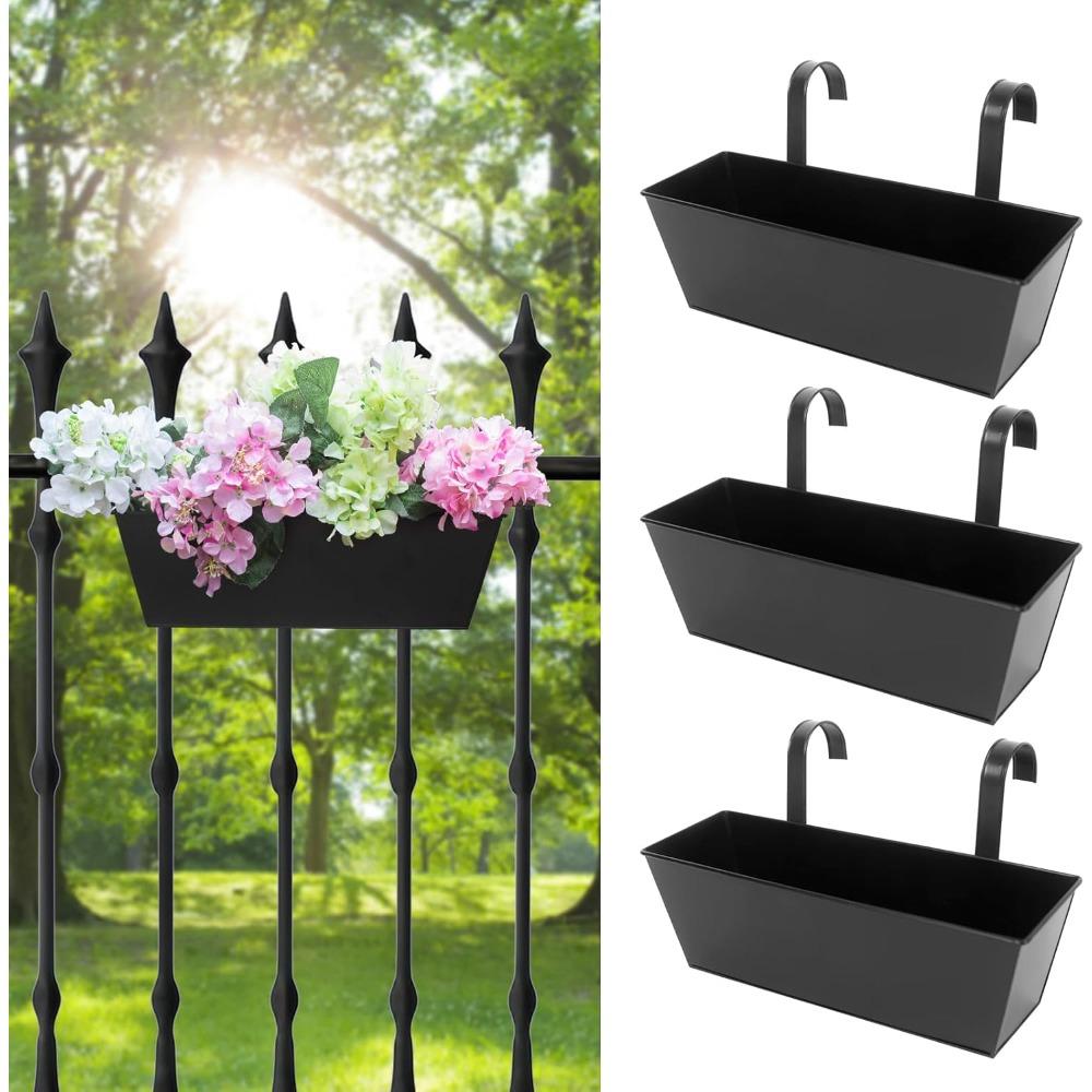 2pcs Railing Planters Outdoor Balcony 16 Inch Deck Over The Railing Planter Boxes Hanging Planters for Fence Flower Black-2pcs
2pcs Railing Planters Outdoor Balcony 16 Inch Deck Over The Railing Planter Boxes Hanging Planters for Fence Flower Black-2pcs