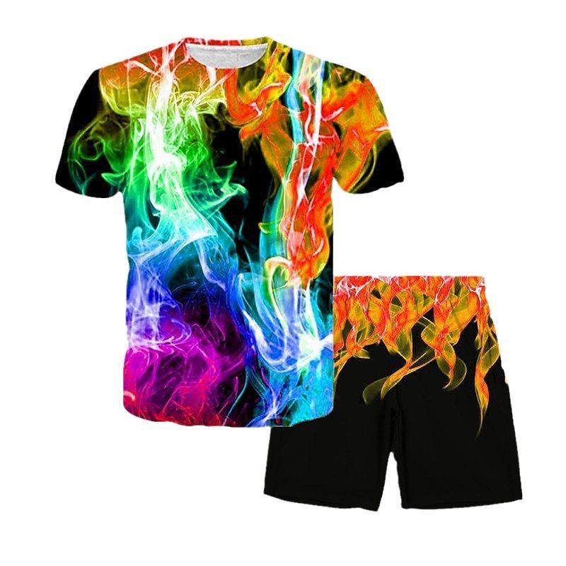 Summer Round Neck 3D Flame Printed Set Fashionable and Casual Short Sleeved Shorts Children s Boy Clothing Sets 110
Summer Round Neck 3D Flame Printed Set Fashionable and Casual Short Sleeved Shorts Children s Boy Clothing Sets 110
