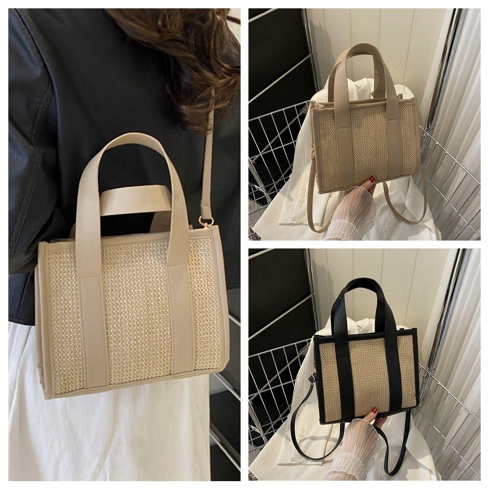 Square Straw Woven Tote Bag Zipper Woven Crossbody Bag Simple Woven Straw Shoulder Bag Holiday
Square Straw Woven Tote Bag Zipper Woven Crossbody Bag Simple Woven Straw Shoulder Bag Holiday