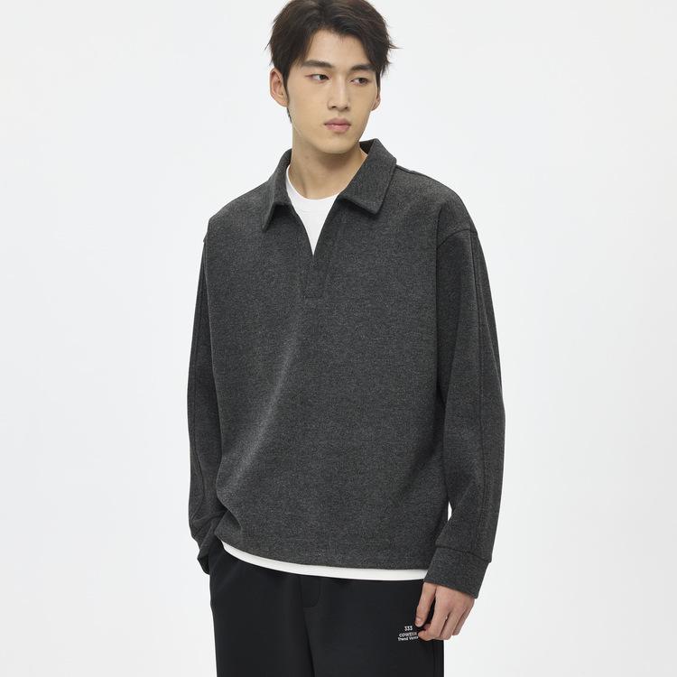 Thickened Dark Grey Two-Piece Style Lapel Hoodie for Men, 2025 Autumn/Winter POLO Collar Seagull Top M
Thickened Dark Grey Two-Piece Style Lapel Hoodie for Men, 2025 Autumn/Winter POLO Collar Seagull Top M