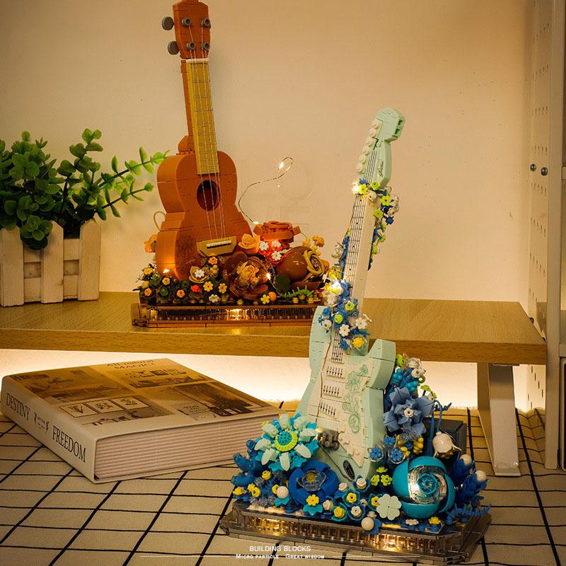 The Eternal Flower Electric Guitar Violin Piano Ukulele Building Block Assembly toy creative decoration gift
The Eternal Flower Electric Guitar Violin Piano Ukulele Building Block Assembly toy creative decoration gift