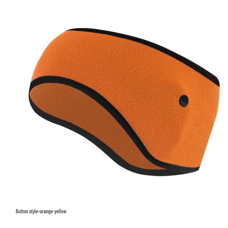 Флисовая теплая повязка на уши: Толстая широкая повязка на голову для осенне-зимней езды на велосипеде - Ветрозащитные и морозостойкие наушники.