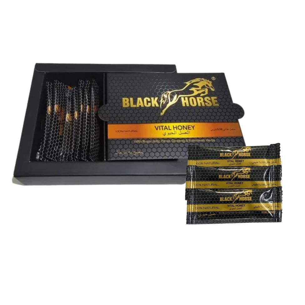 3 PIECE Black horse vital honey Herbal Mix paste 10gX24pcs Sachets 100% Natural Royal Jelly, Panax Ginseng & Rainforest Herbs 3 PC
3 PIECE Black horse vital honey Herbal Mix paste 10gX24pcs Sachets 100% Natural Royal Jelly, Panax Ginseng & Rainforest Herbs 3 PC