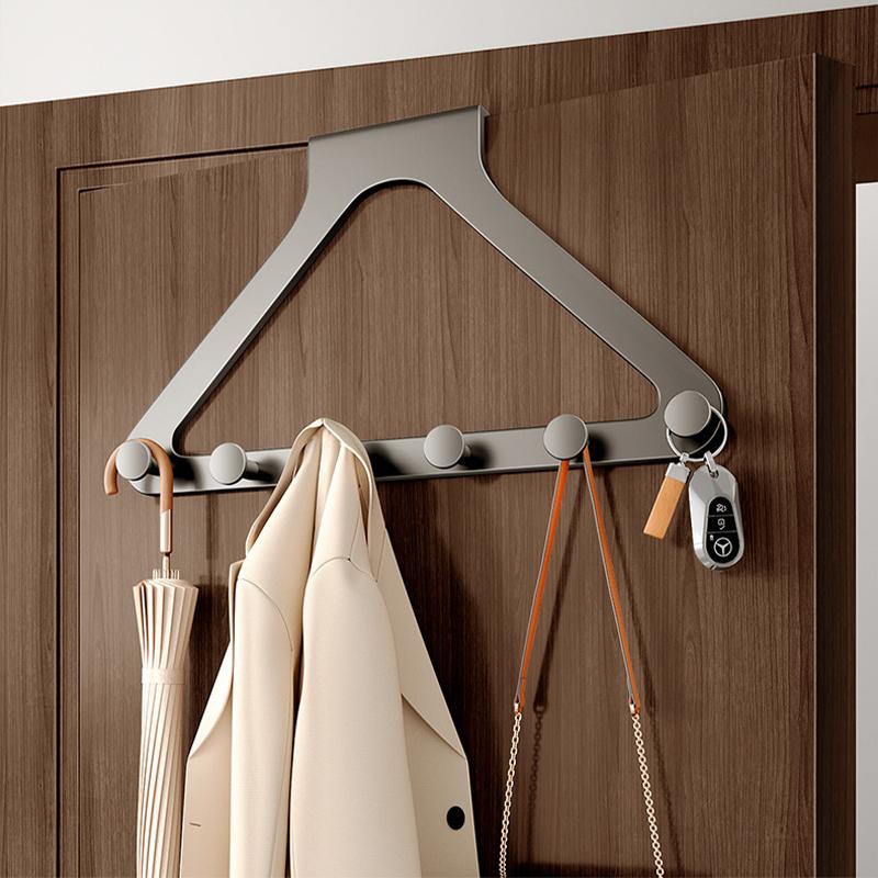 Triangle Over The Door Hooks,Carbon Steel Hanging Organizers Rack with 6 Hooks for Clothes Bags,Door Hanger for Bathroom Kitchen 1PCS
Triangle Over The Door Hooks,Carbon Steel Hanging Organizers Rack with 6 Hooks for Clothes Bags,Door Hanger for Bathroom Kitchen 1PCS