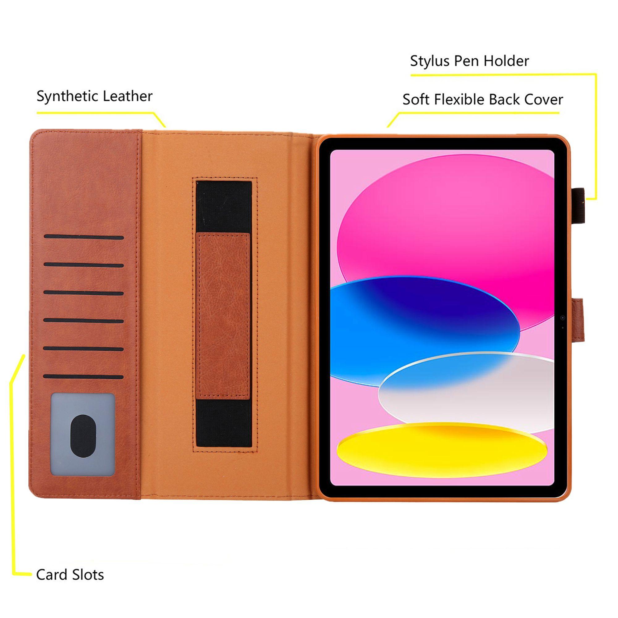 For iPad (2025)/10.9 (2022) Shockproof Tablet Cover Metal Buckle Wallet Stand Leather Protective Tablet Case Brown
For iPad (2025)/10.9 (2022) Shockproof Tablet Cover Metal Buckle Wallet Stand Leather Protective Tablet Case Brown