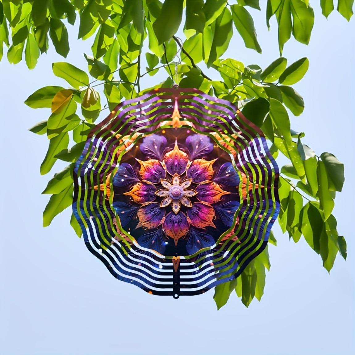 10 Inch Metal Wind Spinner Lotus Mandala Design 360 Degree Rotating for Garden Patio Balcony Decor Outdoor Indoor Hanging Art 01A
10 Inch Metal Wind Spinner Lotus Mandala Design 360 Degree Rotating for Garden Patio Balcony Decor Outdoor Indoor Hanging Art 01A