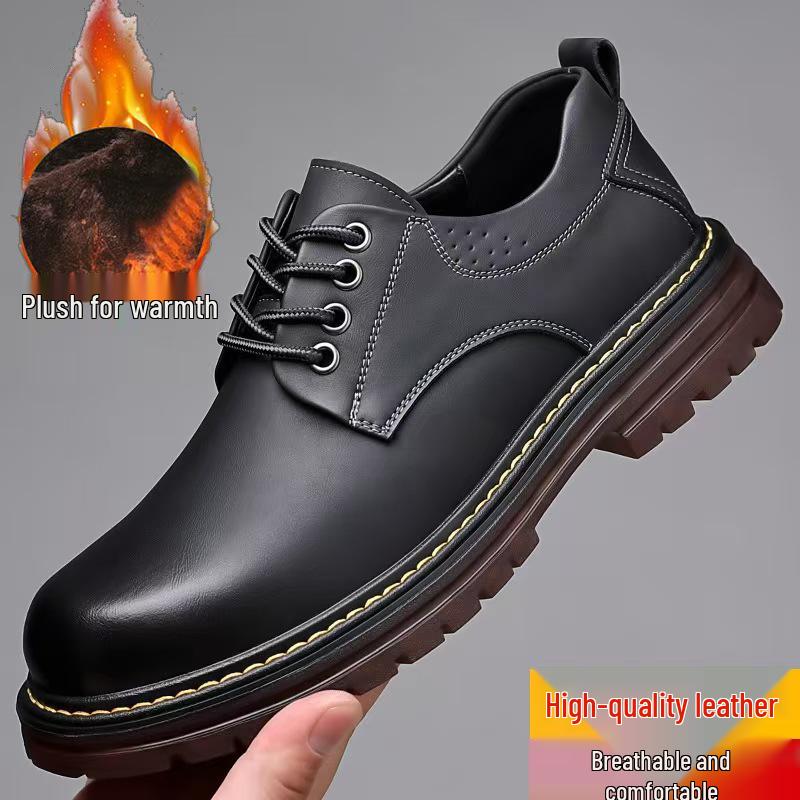Men s Leather Thick-Soled Casual Derby Shoes for Spring/Autumn - Formal Black Low-Top Martin Boots Size 44
Men s Leather Thick-Soled Casual Derby Shoes for Spring/Autumn - Formal Black Low-Top Martin Boots Size 44