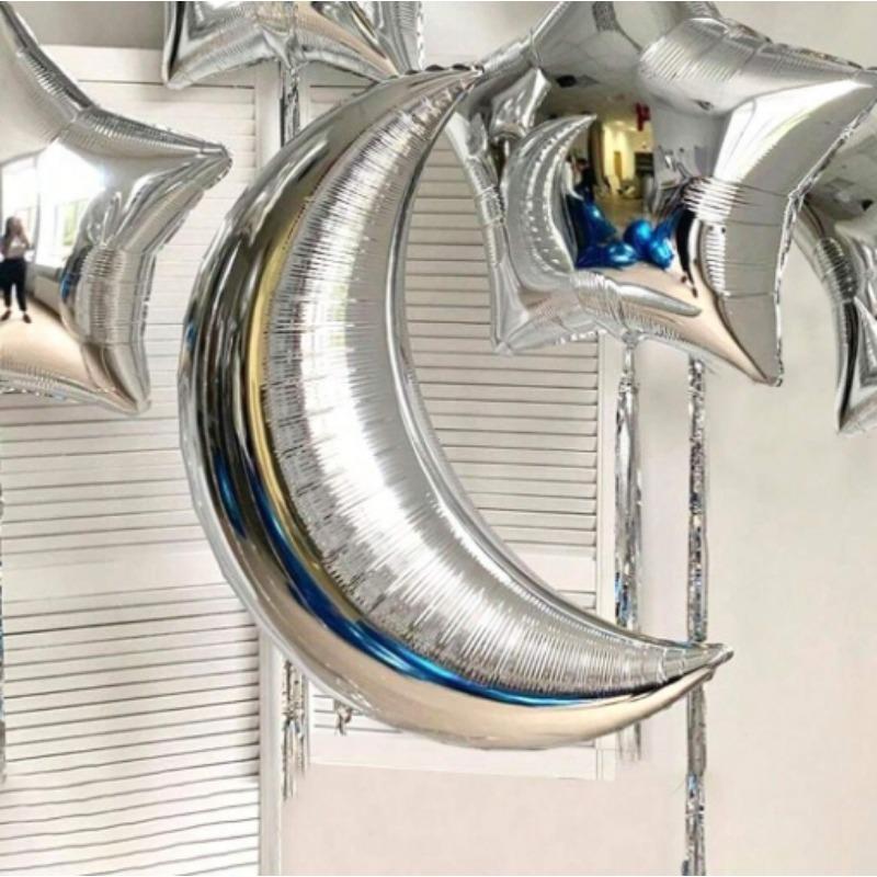 A 36-inch silver moon-shaped aluminum film balloon, suitable for birthday party decoration and festival celebrations серебряный
A 36-inch silver moon-shaped aluminum film balloon, suitable for birthday party decoration and festival celebrations серебряный