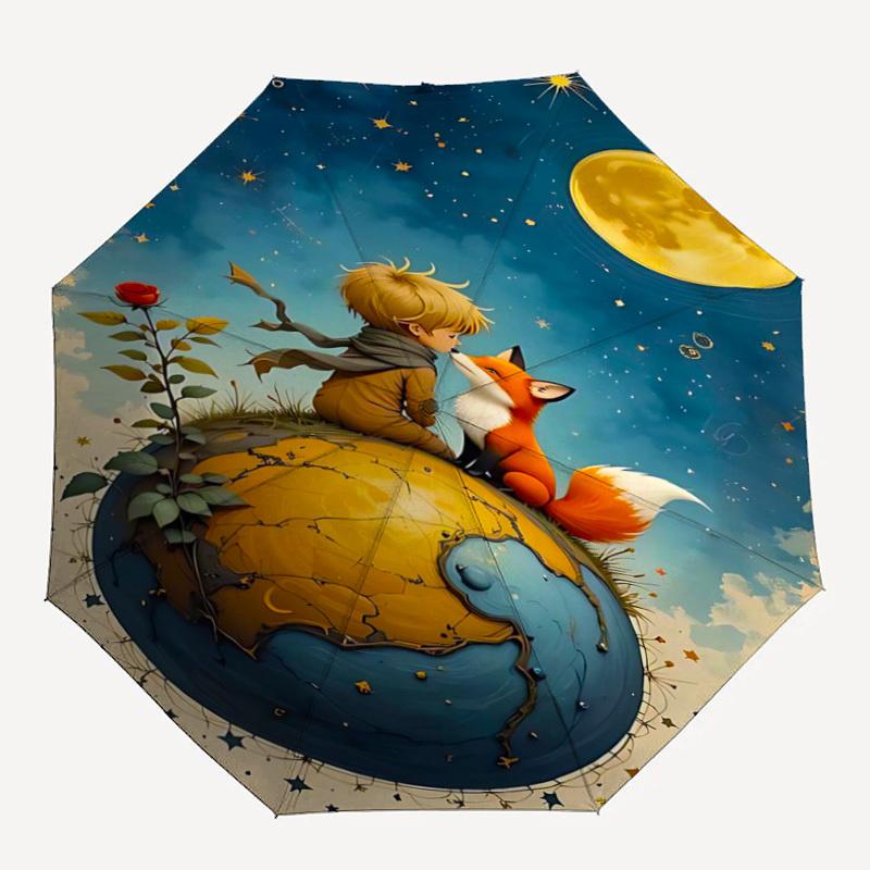 1PC Moonlit Friendship The Little Prince Automatic Open/Close, 8-Rib Durable Frame Compact Travel Umbrella for Men & Women S1222001
1PC Moonlit Friendship The Little Prince Automatic Open/Close, 8-Rib Durable Frame Compact Travel Umbrella for Men & Women S1222001