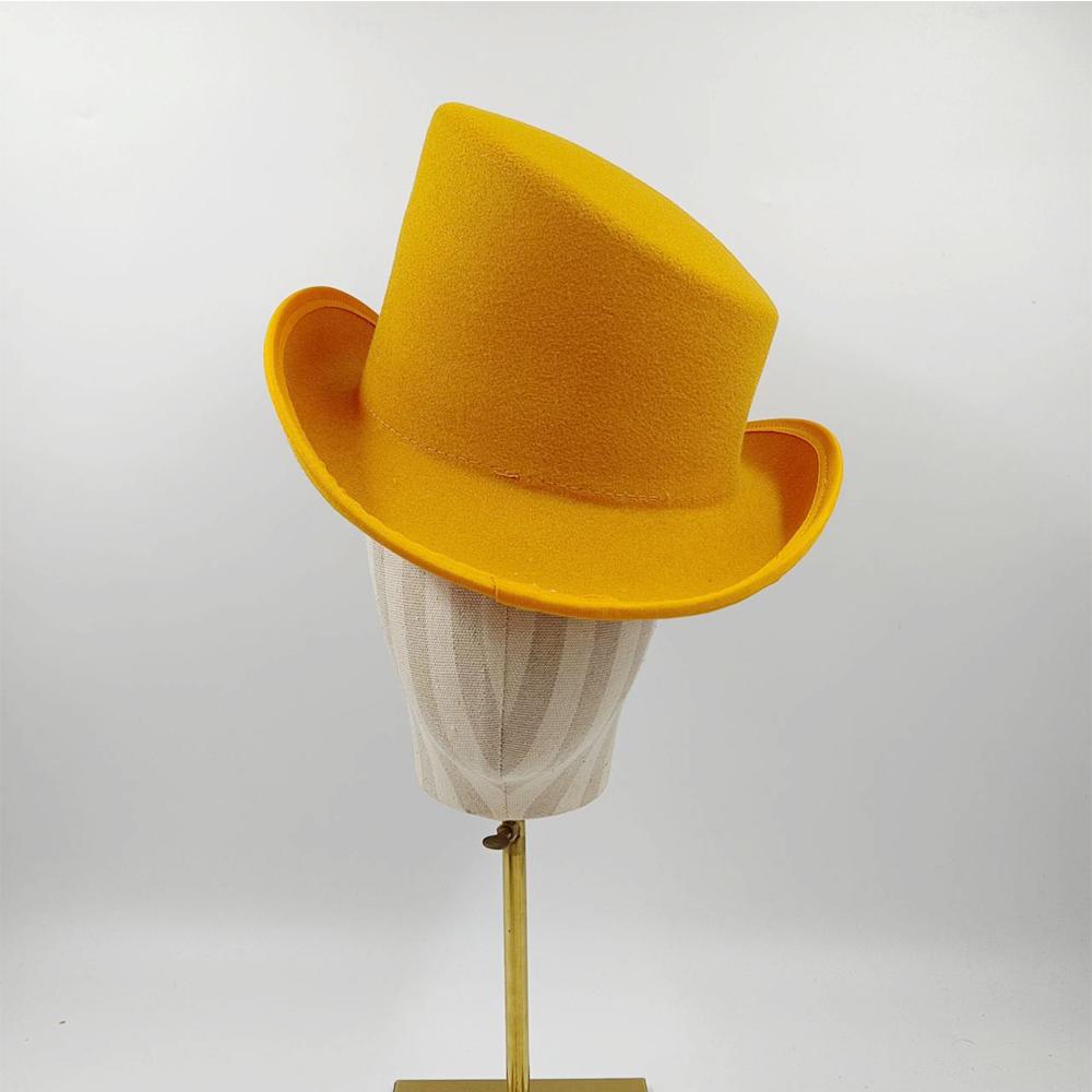 High top gentleman derby hat fedora magic hat men and women gentleman colored bevel hat felt presidential hat L60CM
High top gentleman derby hat fedora magic hat men and women gentleman colored bevel hat felt presidential hat L60CM