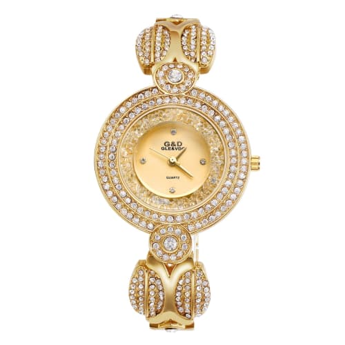 Women s Sparkling Gold Watch with 3ATM Water Resistance: Diamonds, Analog Display, Cute and Stylish Alloy Strap, Casual and Business Fashion Watch - P
Women s Sparkling Gold Watch with 3ATM Water Resistance: Diamonds, Analog Display, Cute and Stylish Alloy Strap, Casual and Business Fashion Watch - P