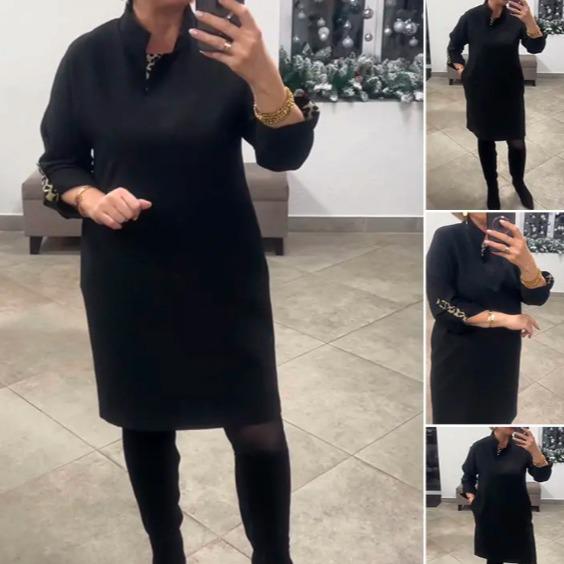 2025 Осень/Зима Европейская и Американская Женская Мода V-образный вырез Свободное Большого Размера Платье с Принтом 3XL чёрный
2025 Осень/Зима Европейская и Американская Женская Мода V-образный вырез Свободное Большого Размера Платье с Принтом 3XL чёрный