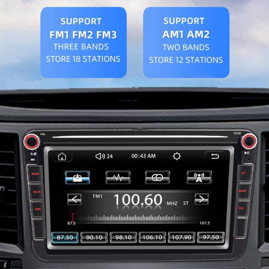 SWM-9083 Автомобильный радиоплеер FM/AM HD-совместимый большой экран 8 дюймов Видеовход/выход Стерео
SWM-9083 Автомобильный радиоплеер FM/AM HD-совместимый большой экран 8 дюймов Видеовход/выход Стерео