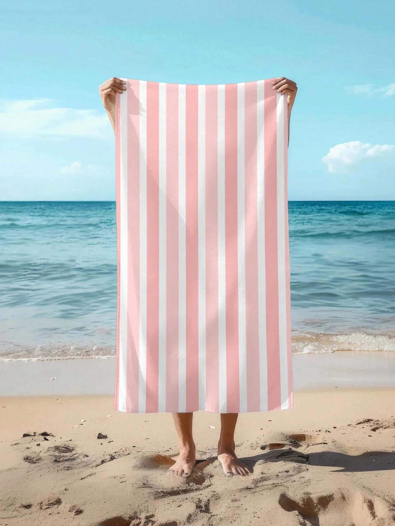 Couple Size Striped Beach Towel, Soft Absorbent Polyester Fabric, Modern Knit Design, Ideal for Travel, Vacation, Pool & Camping W30*H60(CM)
Couple Size Striped Beach Towel, Soft Absorbent Polyester Fabric, Modern Knit Design, Ideal for Travel, Vacation, Pool & Camping W30*H60(CM)