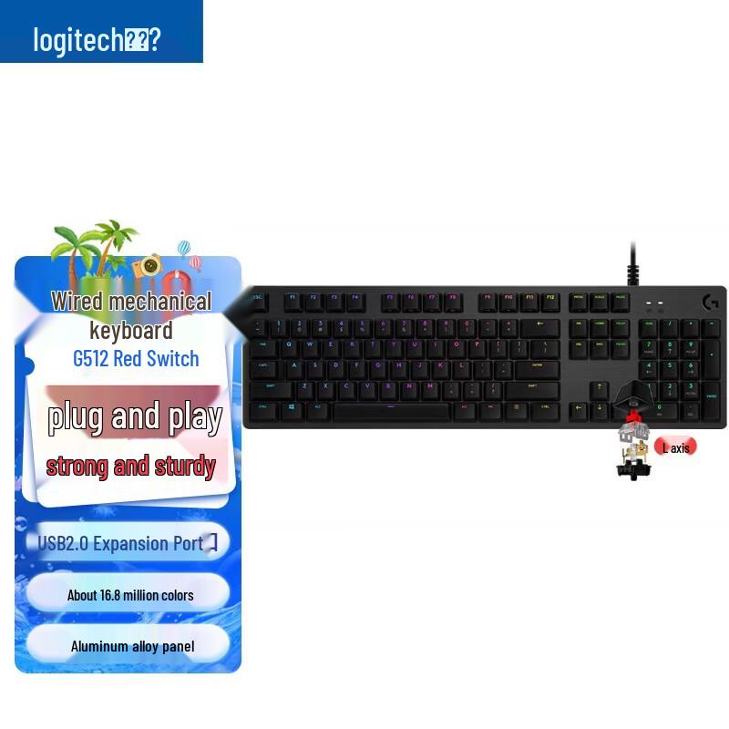 Logitech G512 RGB Wired Gaming Mechanical Keyboard
Logitech G512 RGB Wired Gaming Mechanical Keyboard