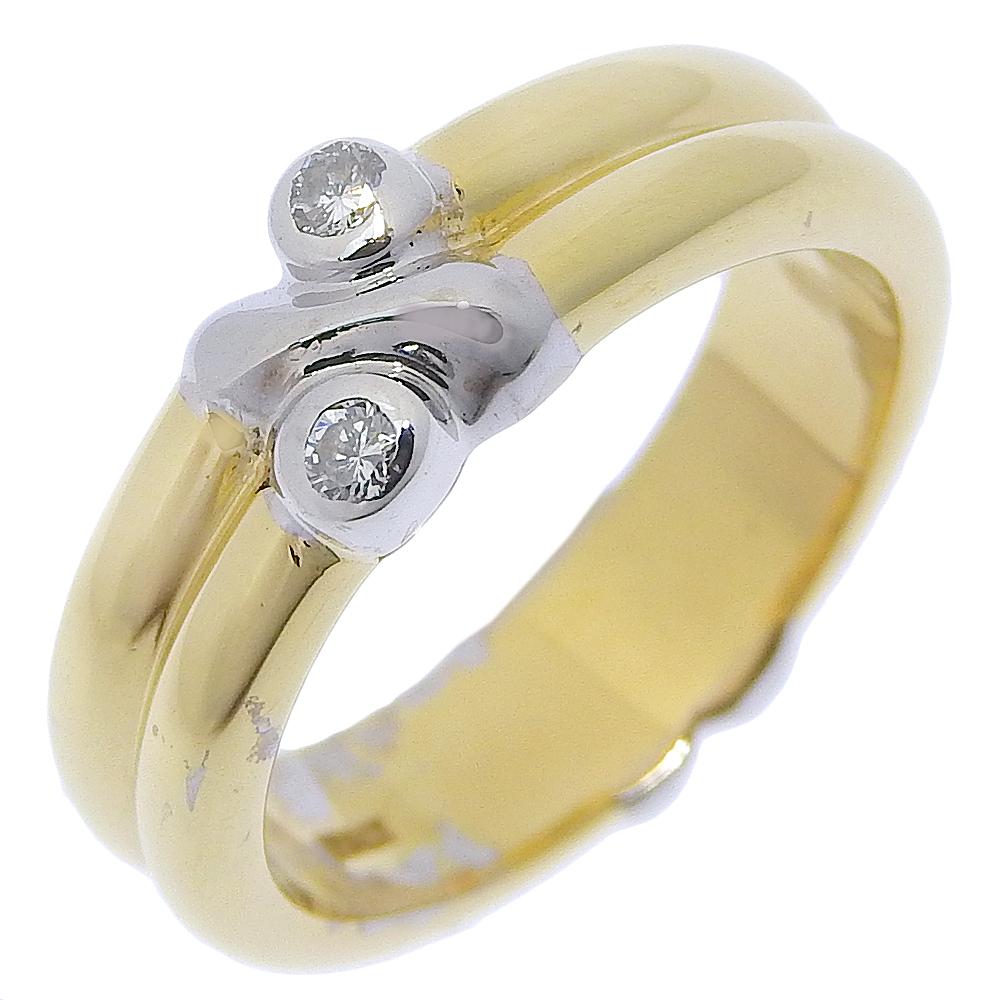 TIFFANY&Co. Signature Ring 2P diamond K18 yellow gold/K18 white gold/diamond #3.9(US Size) 5.7g Women Used
TIFFANY&Co. Signature Ring 2P diamond K18 yellow gold/K18 white gold/diamond #3.9(US Size) 5.7g Women Used