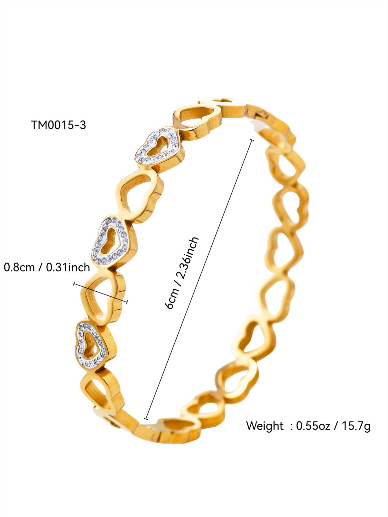 Винтажный простой браслет с инкрустацией цирконием с позолотой 18 карат, браслет из нержавеющей стали «Любовь» в стиле легкой роскоши, женский браслет
Винтажный простой браслет с инкрустацией цирконием с позолотой 18 карат, браслет из нержавеющей стали «Любовь» в стиле легкой роскоши, женский браслет