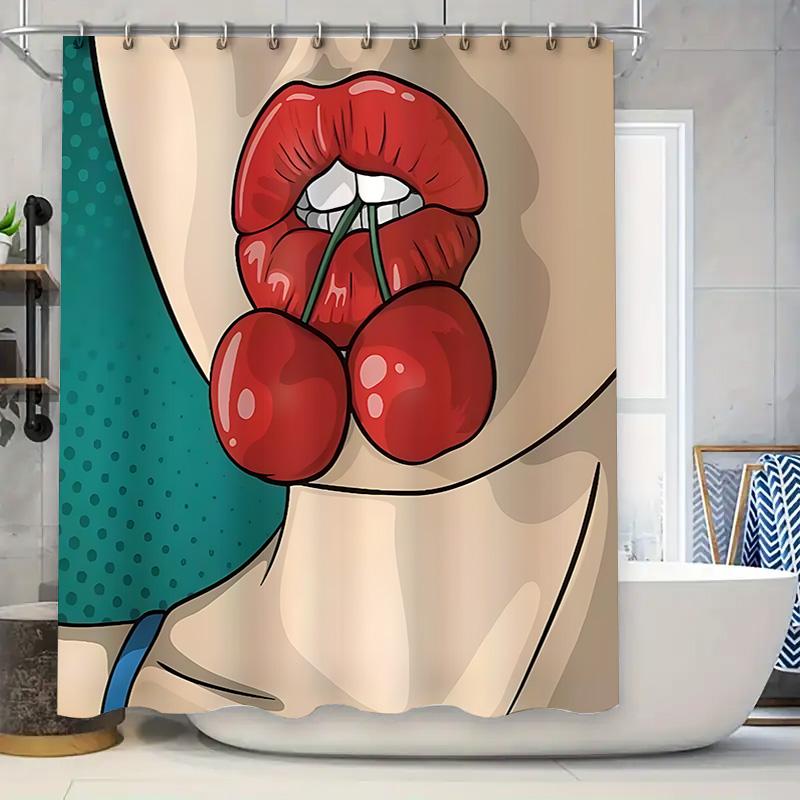 Vibrant Pop Art Shower Curtain With Cherry Lips Design - Unique And Fun Home Decor For Your Bathroom Waterproof Durable W60H190(CM)-1 Pcs
Vibrant Pop Art Shower Curtain With Cherry Lips Design - Unique And Fun Home Decor For Your Bathroom Waterproof Durable W60H190(CM)-1 Pcs