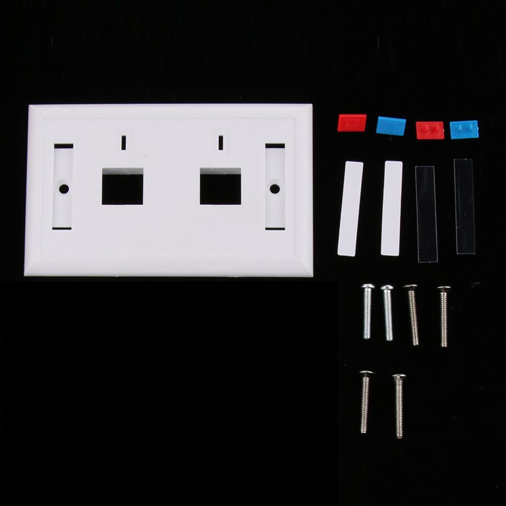 120MM Wall Plate Dual Port Network Socket Outlet Panel Combo
120MM Wall Plate Dual Port Network Socket Outlet Panel Combo