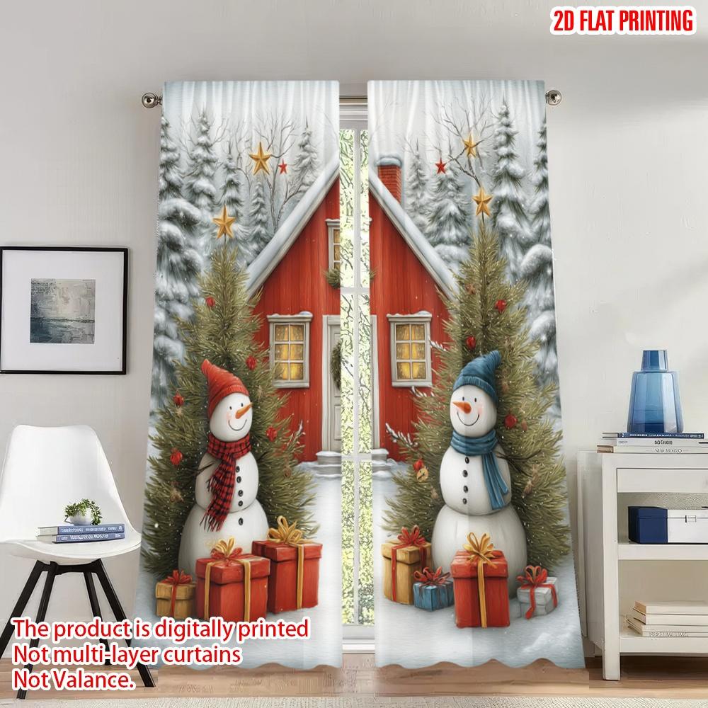 2pcs 2D flat printing Christmas curtains Cozy Snowman Christmas Eve Gifts Digital Printed Polyester Drapes Party Decorations for 100*130 Grommet Top 1pcs
2pcs 2D flat printing Christmas curtains Cozy Snowman Christmas Eve Gifts Digital Printed Polyester Drapes Party Decorations for 100*130 Grommet Top 1pcs