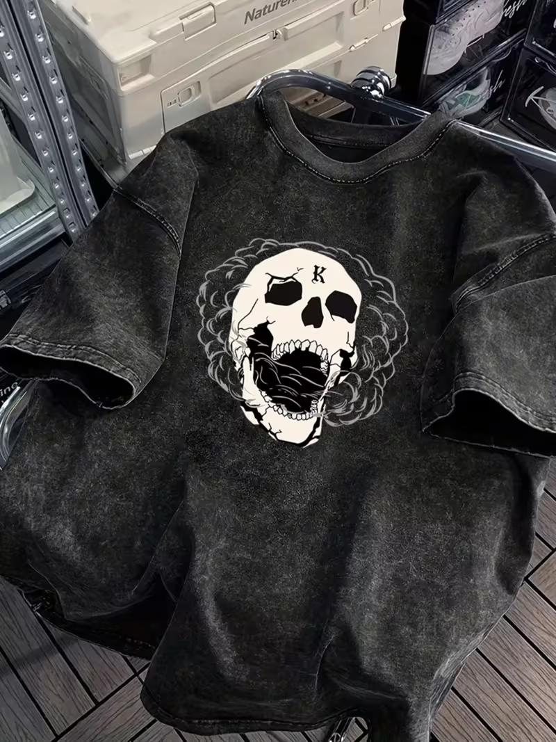Electric Shock Skeleton Graphic TShirt Washed Black Retro Punk Skull Lightning Print Casual Crew Neck Short Sleeve Unisex Tee S
Electric Shock Skeleton Graphic TShirt Washed Black Retro Punk Skull Lightning Print Casual Crew Neck Short Sleeve Unisex Tee S