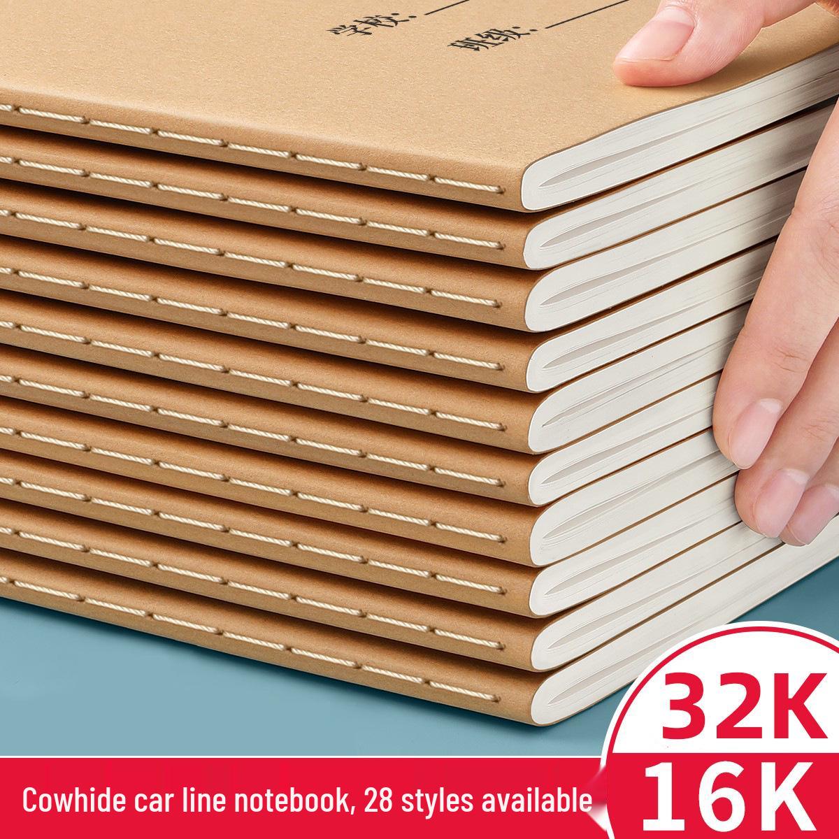 Large 16K/32K Thickened English Composition & Math Notebook for Middle School Students - Thread-Bound Cowhide Cover 32K Small (36 sheets/book)
Large 16K/32K Thickened English Composition & Math Notebook for Middle School Students - Thread-Bound Cowhide Cover 32K Small (36 sheets/book)