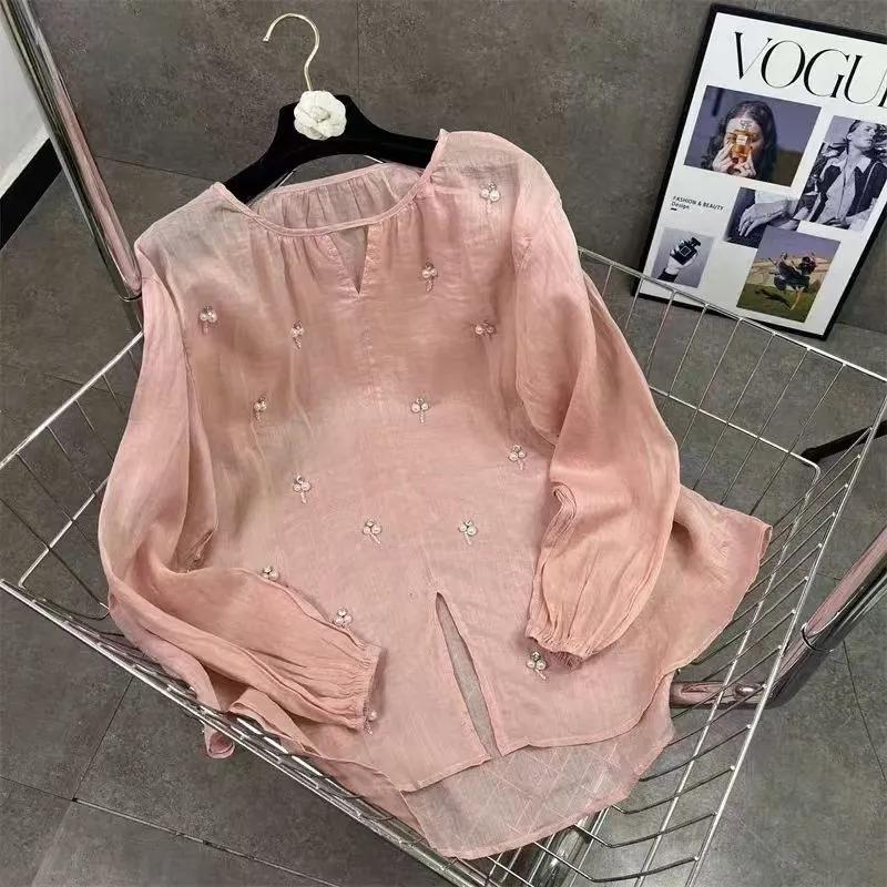 Office Lady Spring Sweet Beading Bow Pink Shirt White Top Autumn Women s Lantern Long Sleeve Single-Breasted Loose Black Blouses XL
Office Lady Spring Sweet Beading Bow Pink Shirt White Top Autumn Women s Lantern Long Sleeve Single-Breasted Loose Black Blouses XL