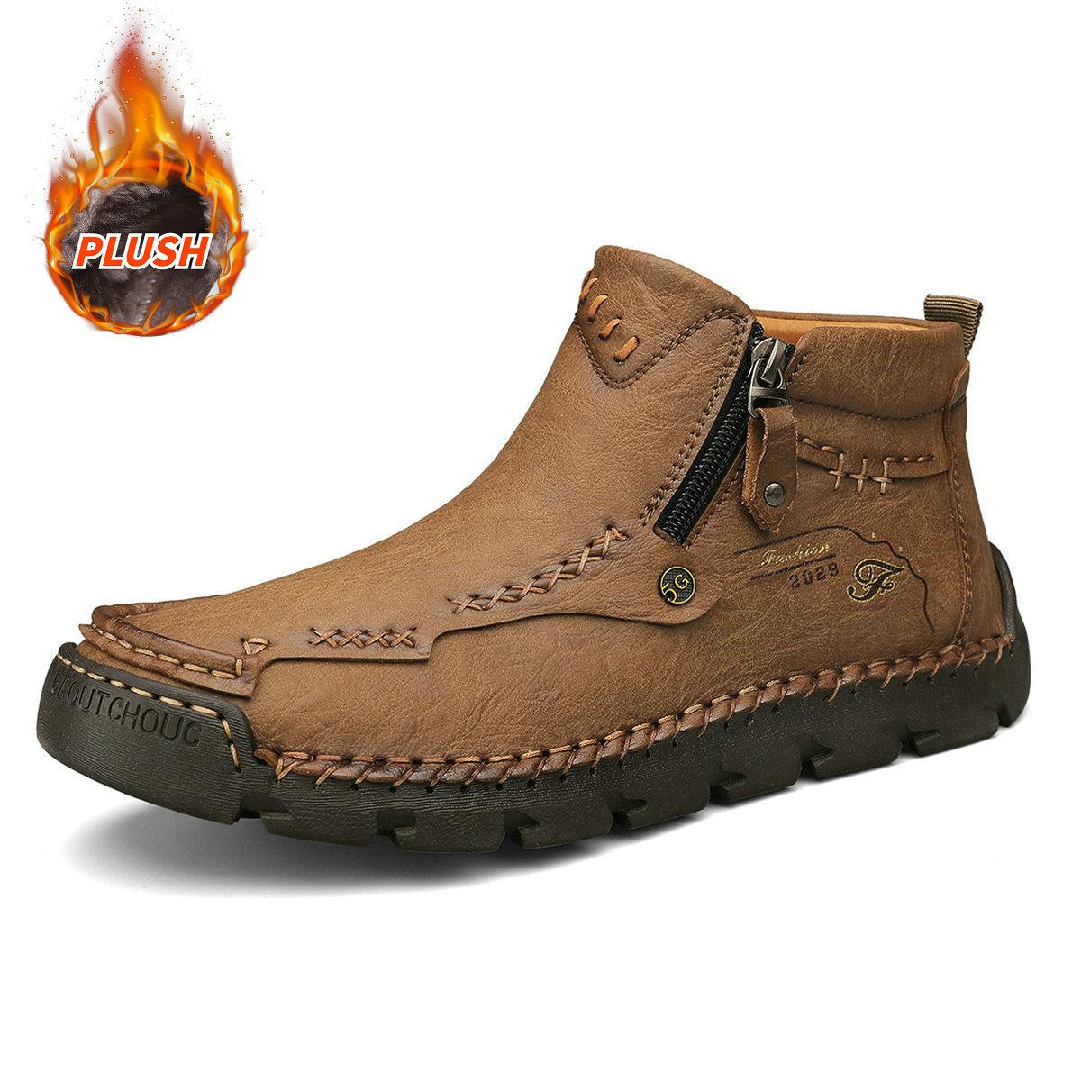 Large size men s leather boots, men s fashion hand-stitched ankle boots flat-bottomed lace-up casual shoes 48
Large size men s leather boots, men s fashion hand-stitched ankle boots flat-bottomed lace-up casual shoes 48