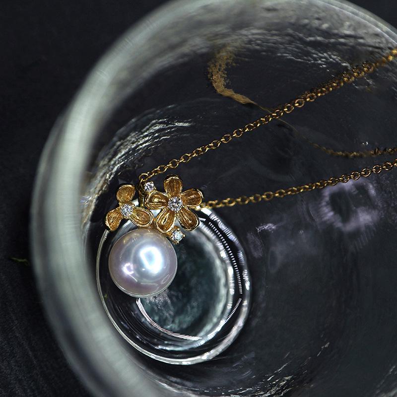 - Gold-Plated S925 Sterling Silver Pearl & Diamond Pendant Necklace for Women 925 Silver
- Gold-Plated S925 Sterling Silver Pearl & Diamond Pendant Necklace for Women 925 Silver
