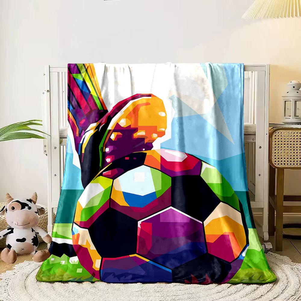 Colorful geometric patterns depicting a soccer ball and a cleat in motion. for all seasons blanket lunch break throw gift 80cm x 120cm
Colorful geometric patterns depicting a soccer ball and a cleat in motion. for all seasons blanket lunch break throw gift 80cm x 120cm
