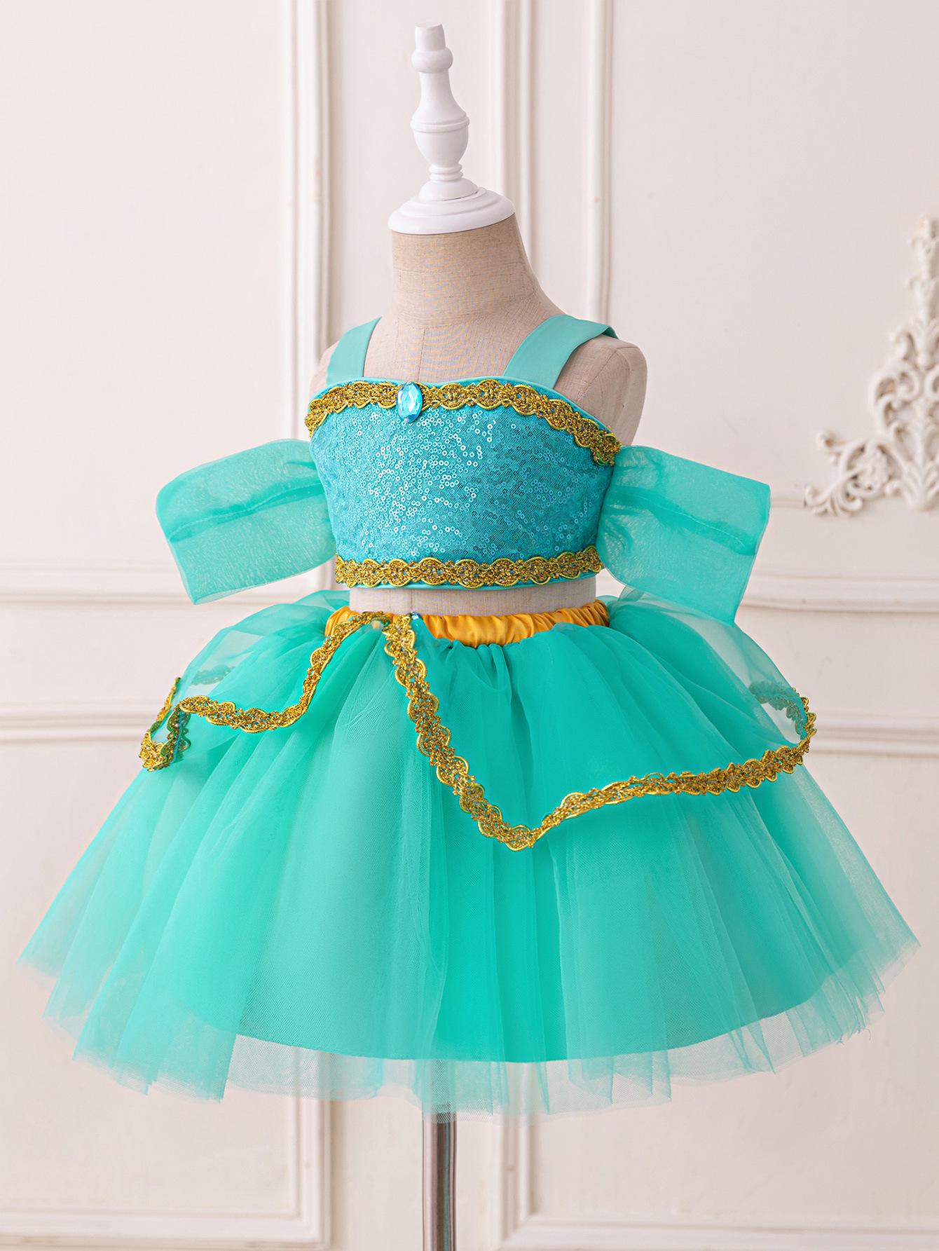 Jasmine Princess Sequin Costume Dress for Girls with Flower Belt and Jumpsuit. 80cm/9-12M синий
Jasmine Princess Sequin Costume Dress for Girls with Flower Belt and Jumpsuit. 80cm/9-12M синий