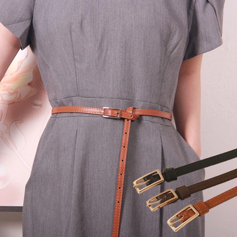 Luxury Design Pin Buckle Waistband Versatile Jeans Waist Belt Women Thin Belts кавовий 
Luxury Design Pin Buckle Waistband Versatile Jeans Waist Belt Women Thin Belts кавовий