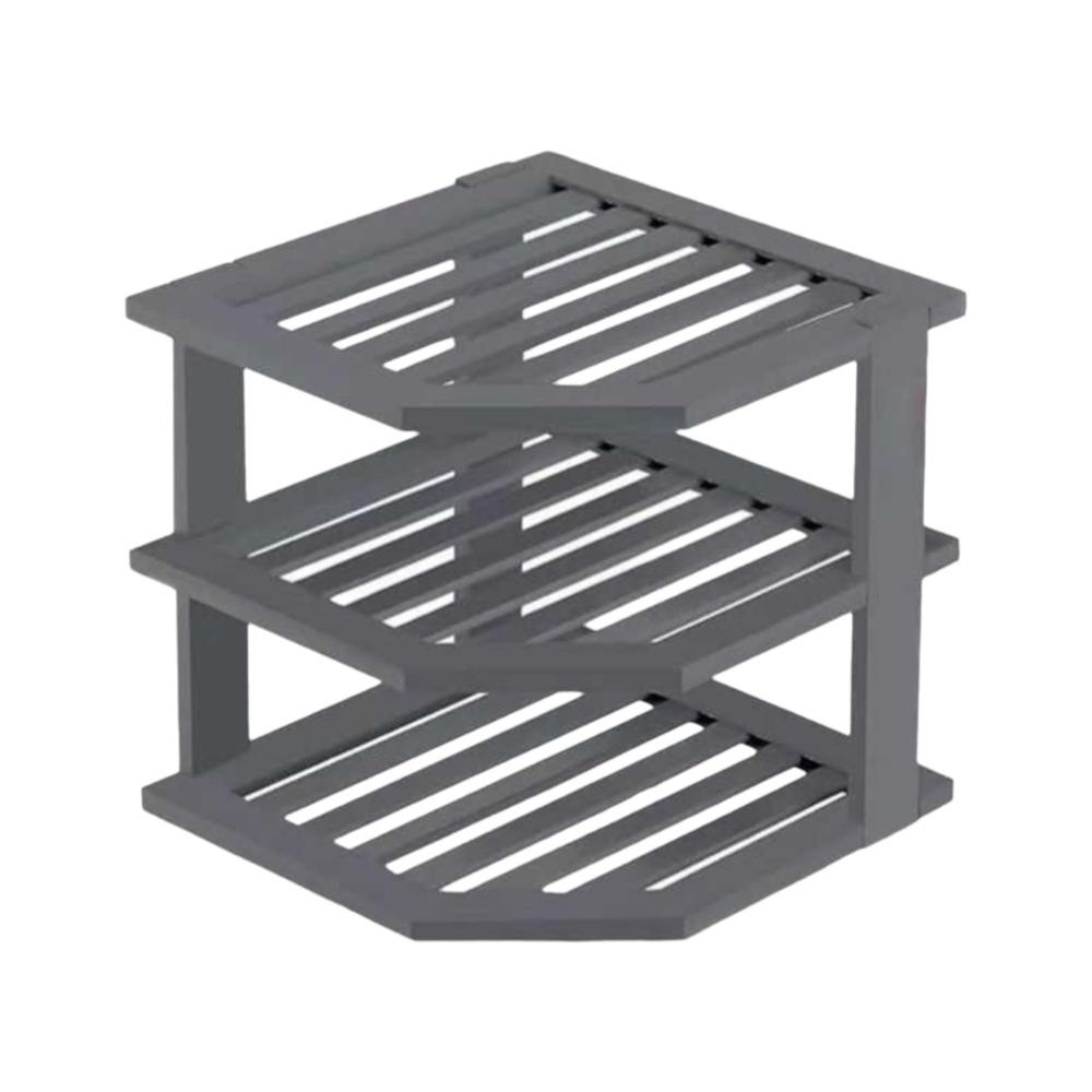 Large Capacity 3 Tier Bamboo Corner Shelf Space Saving Stable Spice Jars Storage Rack Simple Dish Drying Rack сірий
Large Capacity 3 Tier Bamboo Corner Shelf Space Saving Stable Spice Jars Storage Rack Simple Dish Drying Rack сірий
