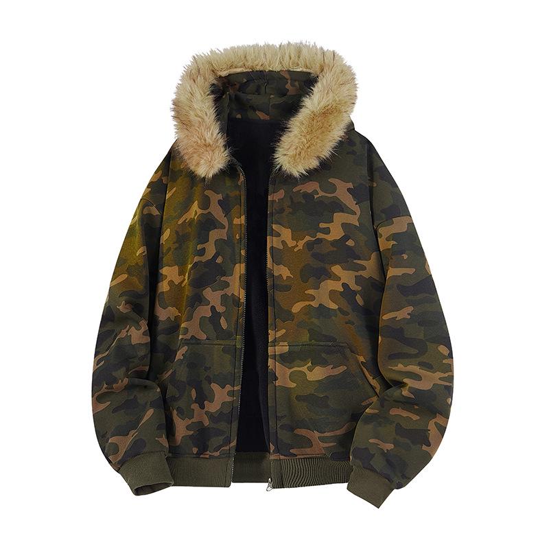 Men s Winter Retro Camouflage Fur Collar Hooded Jacket - Thick, Warm, Plus Velvet L камуфляж зелений колір
Men s Winter Retro Camouflage Fur Collar Hooded Jacket - Thick, Warm, Plus Velvet L камуфляж зелений колір