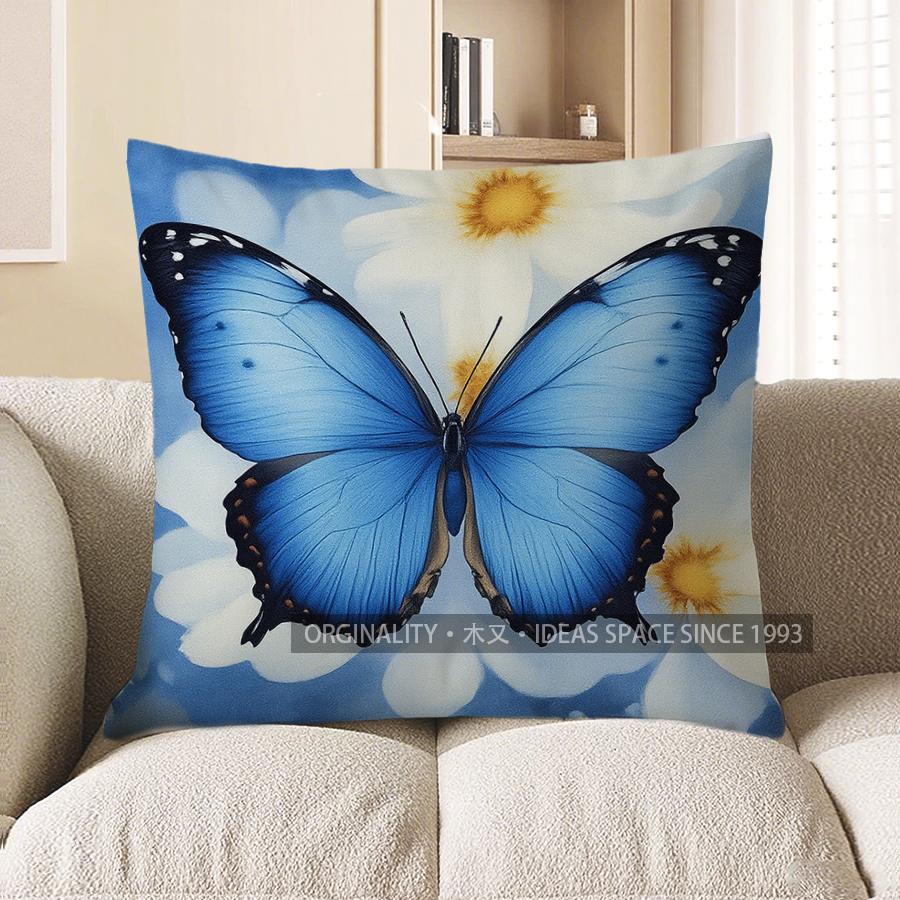 Home Decor Blue Butterfly & Flowers Decorative Pillow Cover Pattern Cushion Cover Suitable For Sofa Bedroom Car Pillow Cover 40x40cm
Home Decor Blue Butterfly & Flowers Decorative Pillow Cover Pattern Cushion Cover Suitable For Sofa Bedroom Car Pillow Cover 40x40cm