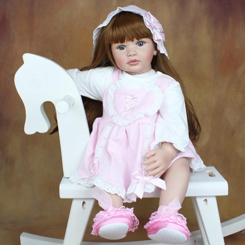 BZDOLL 60 см, мягкая силиконовая кукла реборн для девочек, тканевое тело, принцесса для малышей, длинные волосы, Bebe, нарядная игрушка, милый ребенок, подарок на день рождения Blue eyes, 60cm doll синий
BZDOLL 60 см, мягкая силиконовая кукла реборн для девочек, тканевое тело, принцесса для малышей, длинные волосы, Bebe, нарядная игрушка, милый ребенок, подарок на день рождения Blue eyes, 60cm doll синий