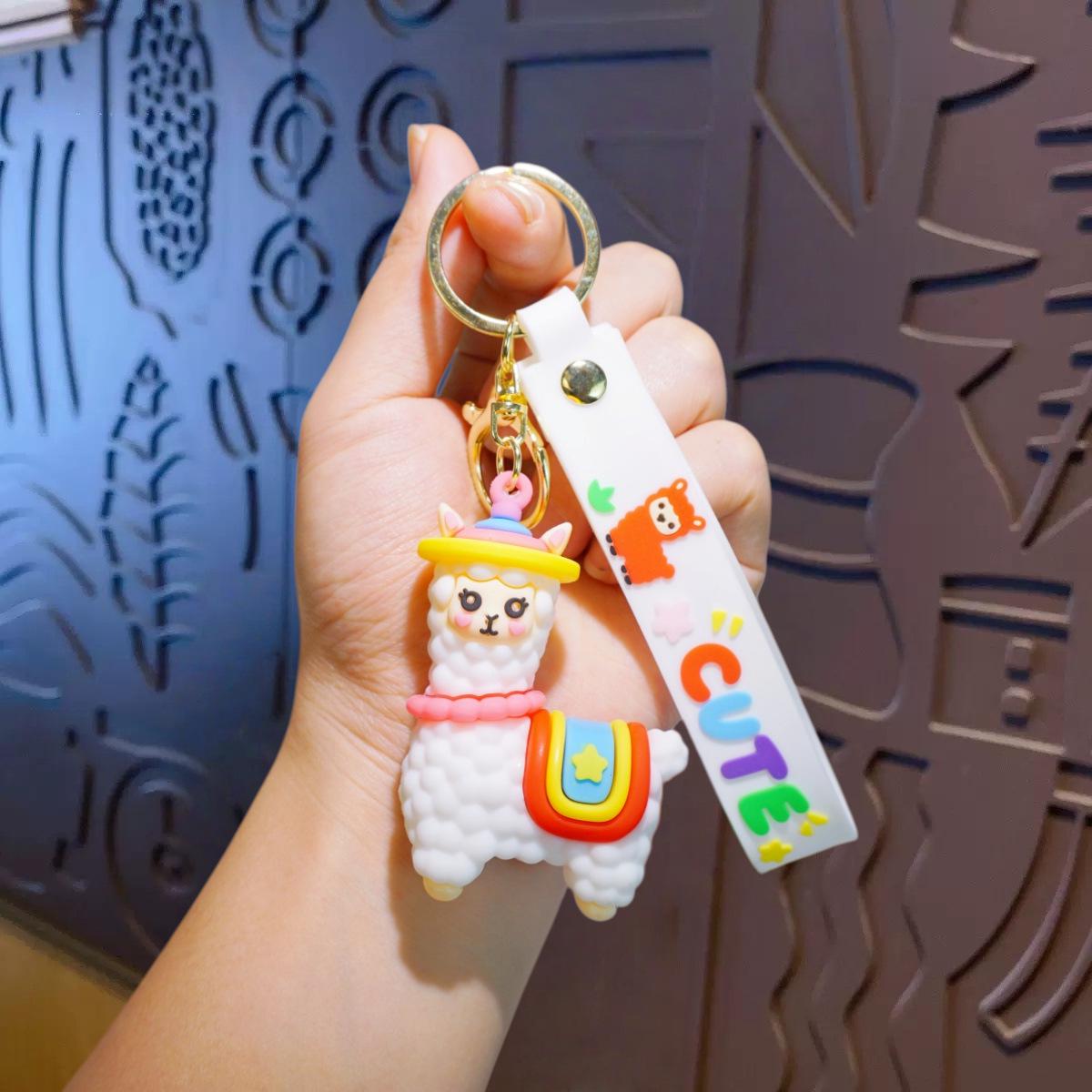 Cartoon Alpaca Soft Rubber Keychain for Kids рожевий/білий
Cartoon Alpaca Soft Rubber Keychain for Kids рожевий/білий